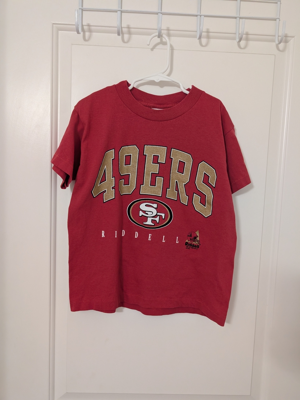 Vintage 1998 San Francisco 49ers Riddell NFL T Shirt Kids M Made USA